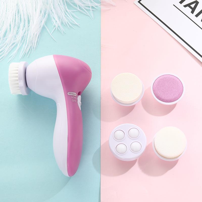 5-in-1 Facial CleanserFace WasherFacial MassagerElectric Rotating Beauty InstrumentPore Cleaner Battery Version
