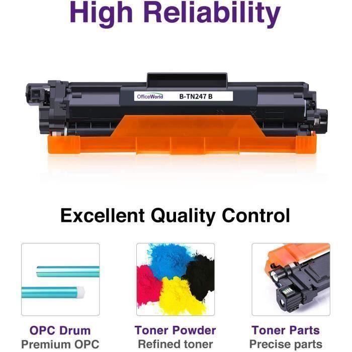 Toner Compatible - Brother - TN247 TN243 - Noir - Multi-couleurs - Laser