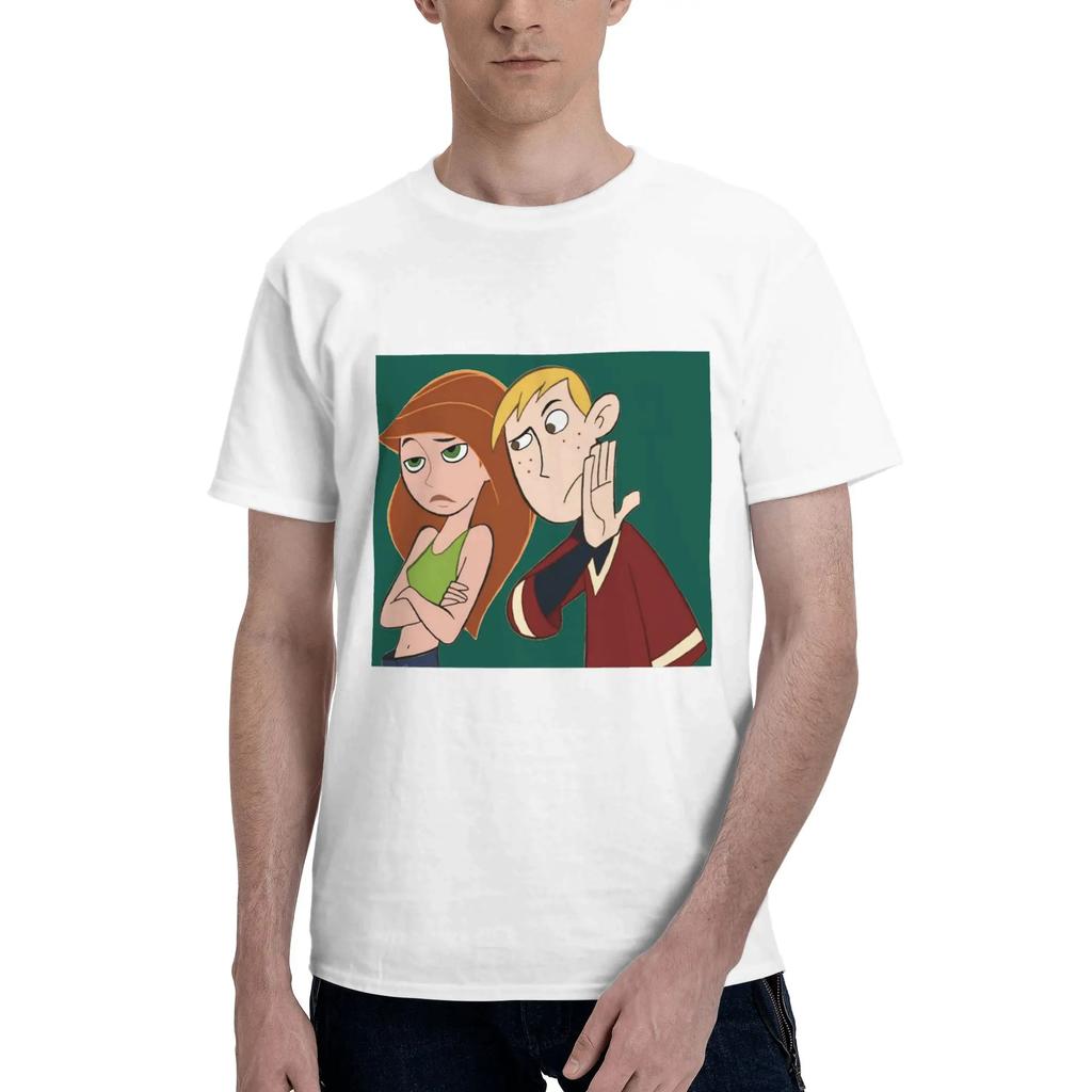Kim Possible Maglietta 100% Cotone Uomo T-shirt Oversize Uomo Girocollo Manica Corta S6XL