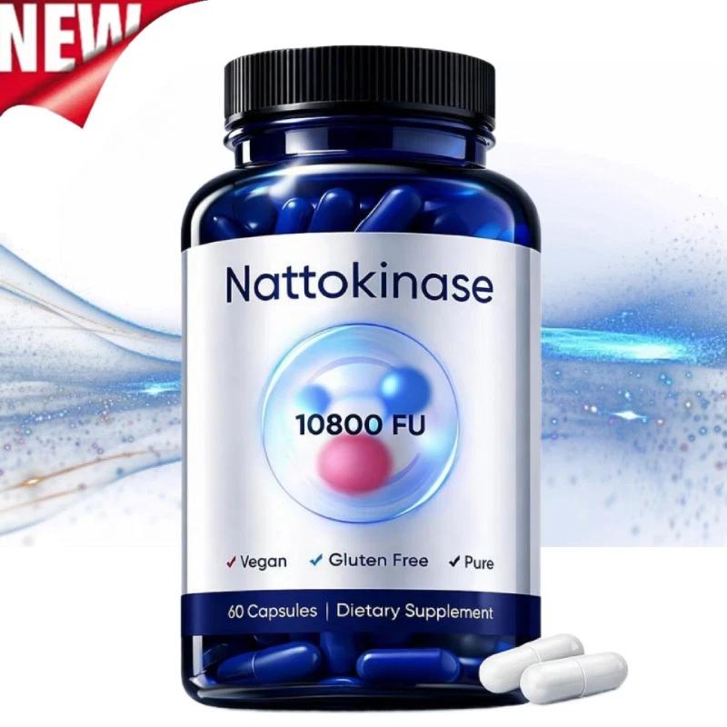 1-3X Nattokinase Supplement - 10800 FU 60 Capsules Per Serving HOT 2026