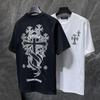 8937 2026 Summer New High Quality Cotton Round Neck Loose Large Size Men's and Women's T-shirt Couple T-shirt