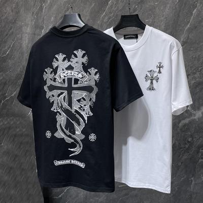 8937 Verão 2026 Nova Camiseta Masculina e Feminina de Algodão de Alta Qualidade, Gola Redonda, Solta, Tamanho Grande, Camiseta de Casal