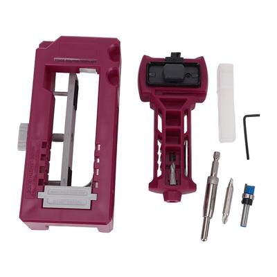Kit di Installazione Cerniera e Scrocco Porta Modello in Plastica Rossa Preciso per Mortasatura Cerniera Porta per 1 38 pollici