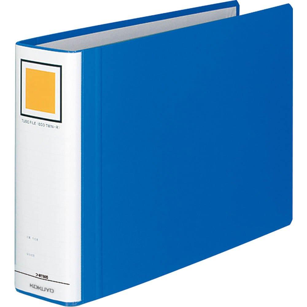KOKUYO Fu-RT665B Tube File Eco Twin R A4 Horizontal 60mm Binding 2 Holes Blue