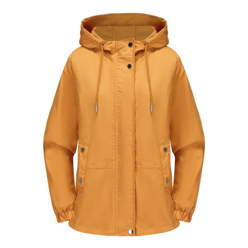 Leichte Damen Kapuzen-Windbreakerjacke Lockere Passform Lässige Oberbekleidung