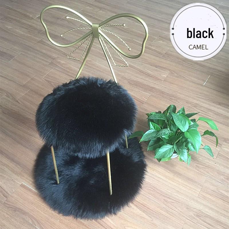 Plush Faux Sheepskin Butterfly Chair & Bar Stool Cushion with Long Hair