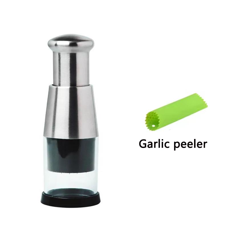 Garlic Onion Chopper Manual Pressed Garlic Press Machine Garlic Squeezer Fruit Vegetable Chopper Multifunction Kitchen Tool