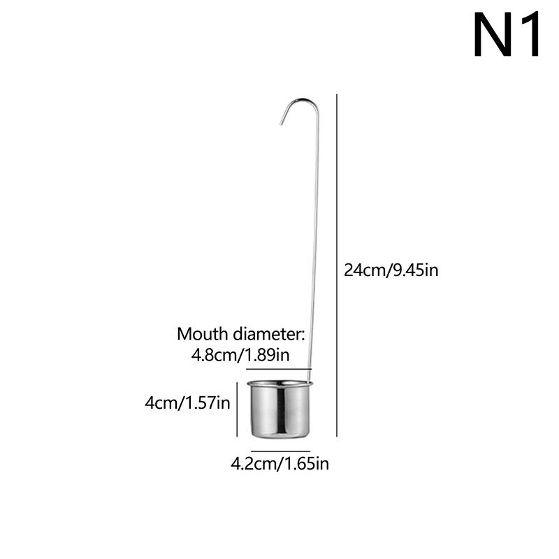 1Pc Stainless Steel Wine Measuring Cup Kitchen Bar Measuring Tools Sets For Sauce Oil Coffee Beer Scoop Ladle Spoon With Hook