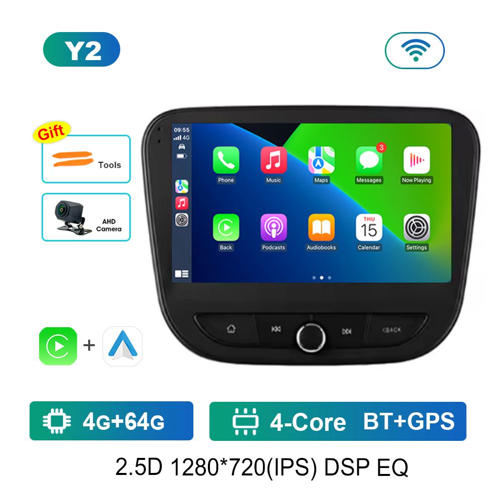 Carplay DSP Stereo Android Intelligent System for Chevrolet Malibu 9 2015 - 2022 Navi GPS Car Video Multimedia Player WiFi+4G