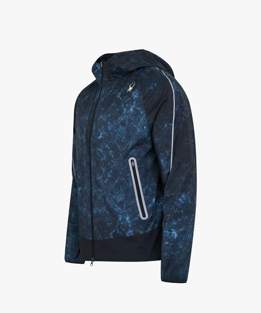 Spyder Men'S Running Pattern Hooded Zip-Up Jacket Spkfcnjk231Mdgn