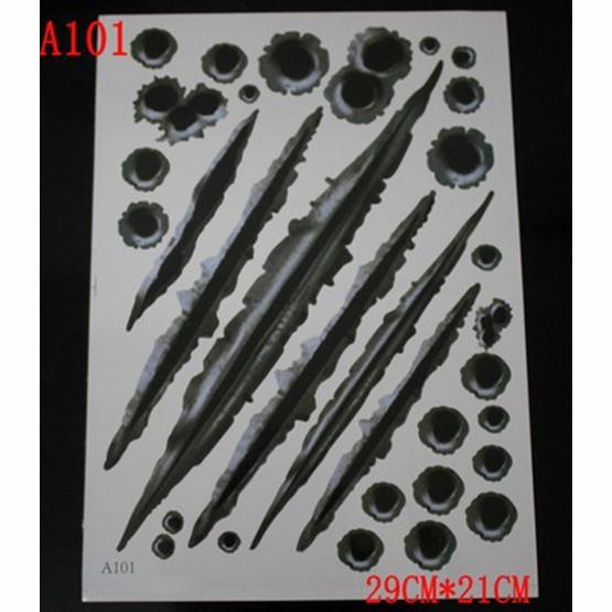 Adesivo per Auto 3D Decalcomania Proiettile Copriauto Moto Graffi Proiettile Realistico Adesivo Impermeabile 1 pz