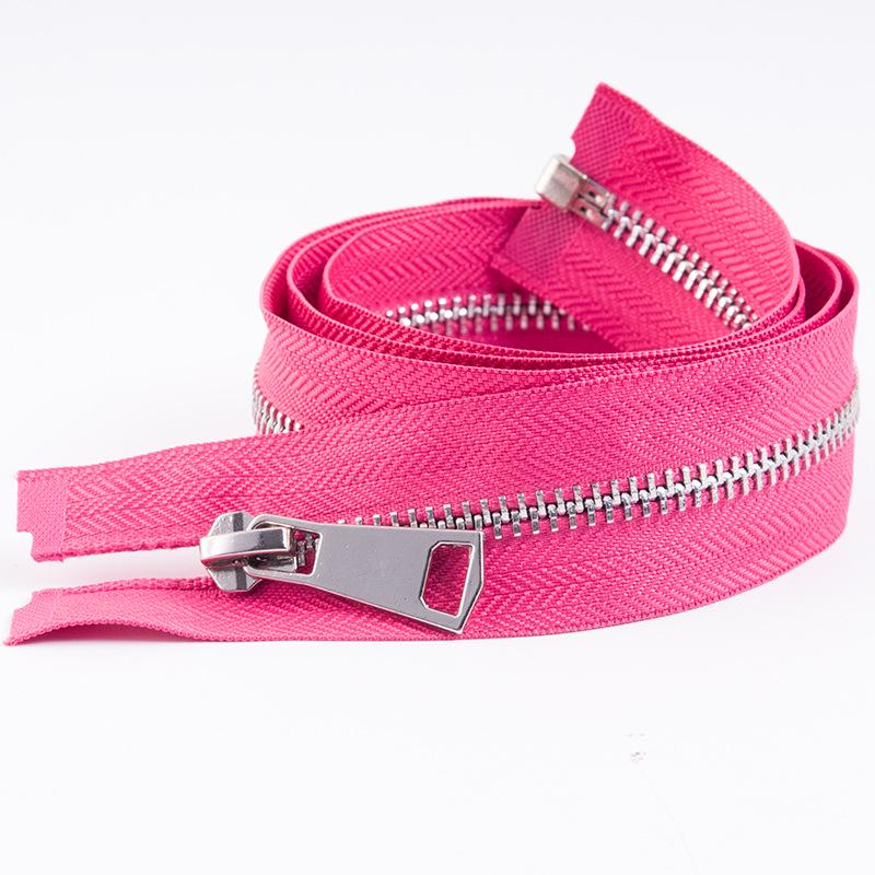 No. 5 Double Open End Metal Zipper for Down Jackets with Plastic Teeth and Sun Protection
