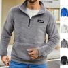 Męska bluza z długim rękawem, luźna, z kołnierzem stojącym, jesienno-zimowa, casualowa, z zamkiem na pół, odprowadzająca wilgoć, wygodnie dopasowana, przyjazna dla skóry, oddychająca