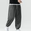Men's Casual Corduroy Loose Fit Jogger Pants Elastic Waistband Drawstring Closure Harem Style Trousers with Ankle Cuffs for Everyday Wear
