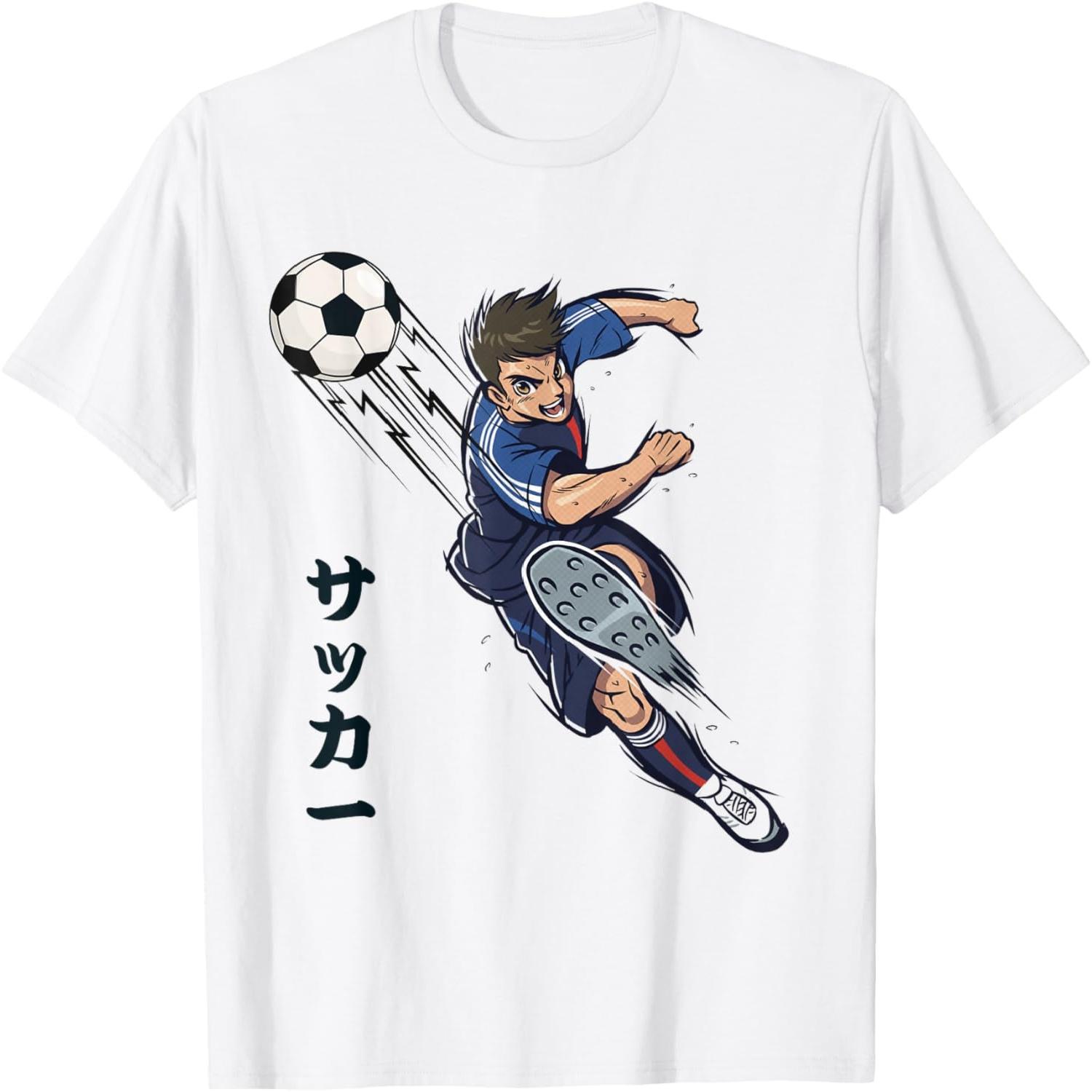 Аниме Парень Мужчина Футбол Манга Японская Футболка S разноцветный