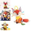 Soft And Colorful Plush Stuffed Toy For Infants With Multiple Textures And Teether For Sensory Play