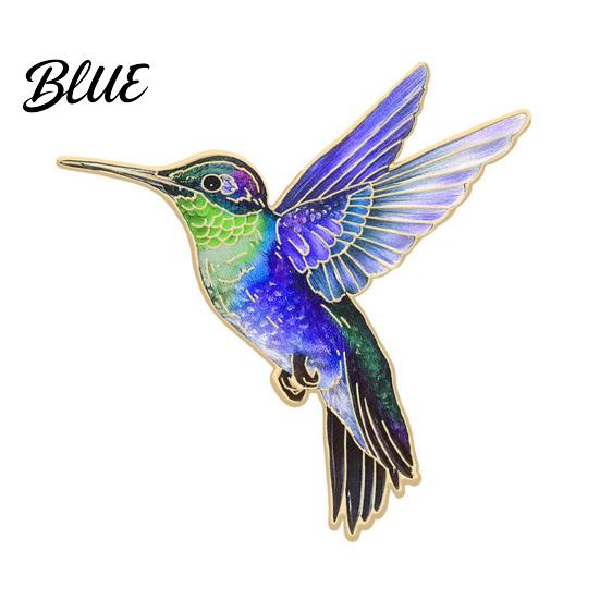 Hummingbird Gift Idea Badge Hard Enamel Rubber Backing Pin Jackets