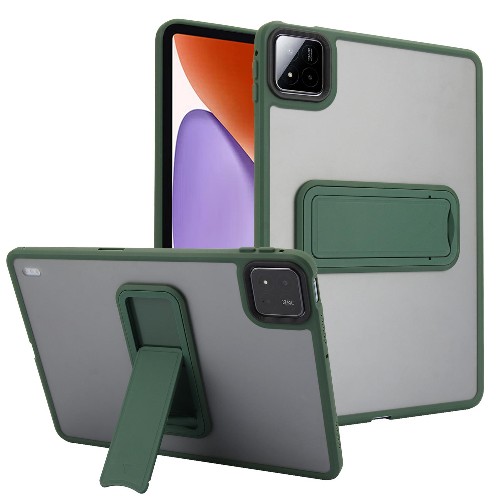 Coque Hybride Mince en TPU + PC pour Poco Pad X1 11,2  / POCO M1 12,1 pouces avec Support Pliable, Housse de Protection Antichoc pour Tablette Poco Pad M1 12.1inch vert