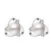 925 Sterling Silver Earrings for Women Original Charm Double Hoop Earrings Pave CZ Fine Engagement Anniversary Jewelry E557