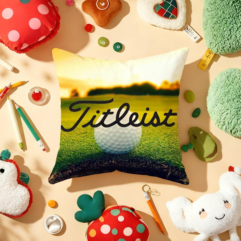 Fishion Cool T-T-Titleists Pillow Case Plush Fabric Soft Double-Sided Printed Sofa Warm Winter Home Gift Cushion Cover