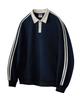 UNTAPPED STUDIO Track Rugby Collar Oversized Sweatshirt 3 Colors
