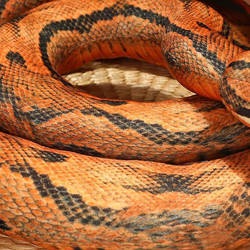 Künstliches Python-Plüschtier, lange Schlange, gelb, orange, grün, Python-Plüschtier, zum Dekorieren des Hauses, Weihnachtsdekoration