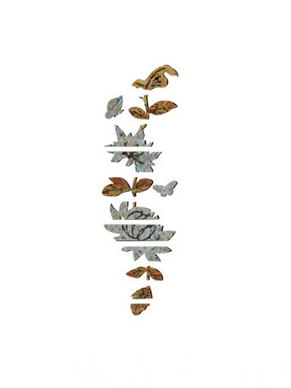 Naklejki na podstrunnicę gitary z motywem motyla i kwiatów