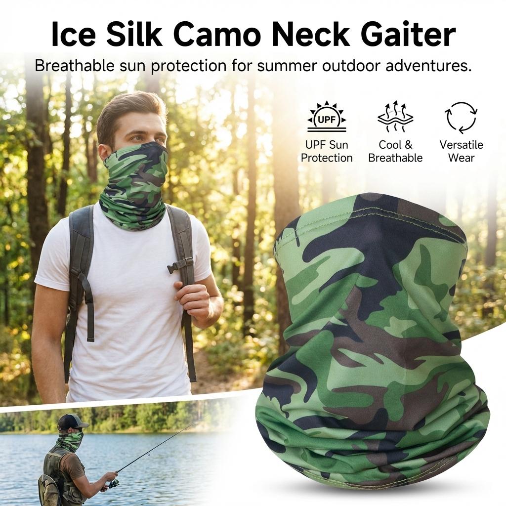 Ice Silk Breathable Anti-UV Sunscreen Outdoor Hiking Cycling Mask Unisex Cooling Quick Dry Head Wrap Face Scarf