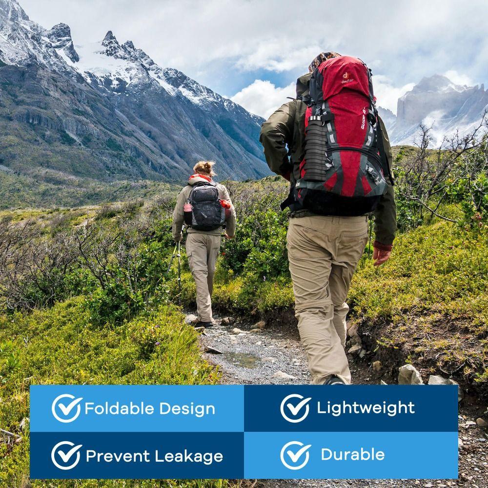 Silicone Foldable Water Bottle 17oz Sport Water Bottle Portable Collapsible Water Bottle  Traveling