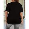 Europeisk Storlek Plus Size Dam Happy Mother's Day Grafisk T-shirt med Blommig & Leopardmönsterdesign, Lätt Andningsbar Avslappnad Vår Sommar T-shirt