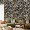 Animal Skin Wallpaper Gray and Ochre for Living Room and Bedroom 50x1000