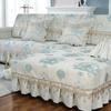 Europe embroidery Sofa Covers for Living Room L-shape Non-slip Floral Lace Armrest Towel Couch Cushion Slipcover