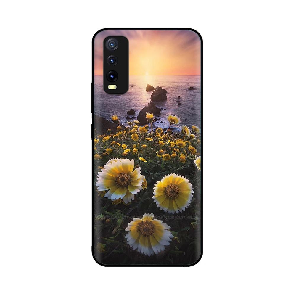 Pro Vivo Y20 Y20i Y20a Y20s Vivo Y11s Y12s Pouzdro na telefon Roztomilý Chránič fotoaparátu Zadní kryt Pro Vivo Y20 2021 V2027 Silikonové Fundas