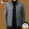 Woodpecker Men's Lightweight Down Jacket, 2026 Winter Stand Collar Casual Warm Coat