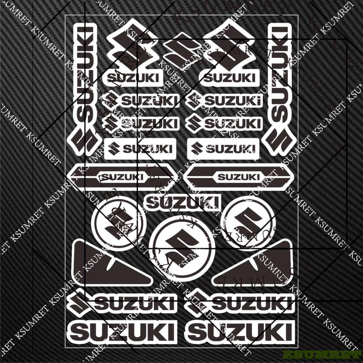 AAGK1 Vinyl Suzuki Stickers Decal Motorcycle Sticker Helmet Emblem GSXR GSXS Logo Decals чёрный