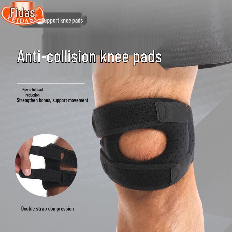 Double Silicone Adjustable Compression Patella Strap for Women's Running, Basketball, Cycling, and Outdoor Knee Support