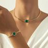 Five-petal Flower Bracelet Necklace Set for Women Lucky Five-leaf Clover Earring Necklace Girl Party Accessories Gifts