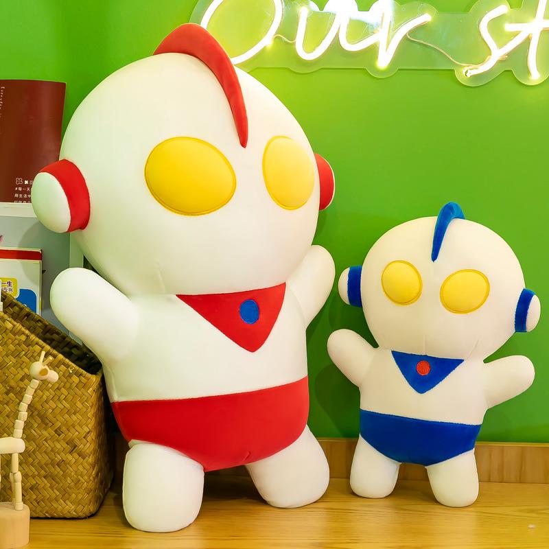 Salted Egg Superman Doll Plush Toy Q Version Ultraman Superman Doll Children's Accompanying Pillow