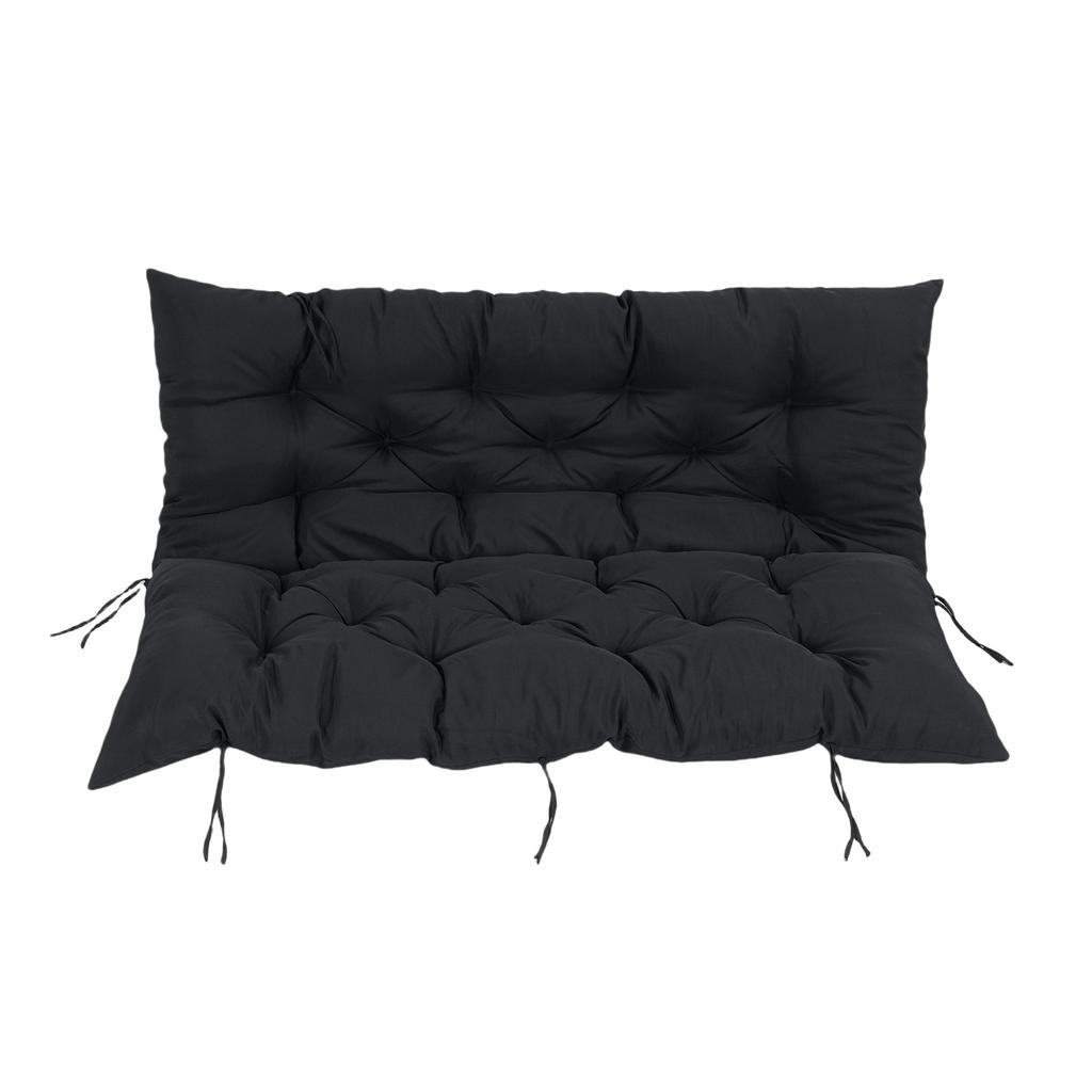 Outdoor Swing Cushion Polyester PP Cotton Splashproof Porch Seat Cushion Replacement with Straps