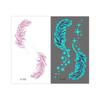 1Sheet Fashion Waterproof Blue Luminous Tattoo Sticker Star Feather Tattoo Sticker Body Art Removable Temporary Tattoos