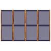 4 Piece Folding Screen In Dark Blue 280 X 180 Cm