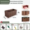 Carbonized Wood Outdoor Planter Box – Antiseptic Rectangular Flower Trough for Home, Courtyard, or Balcony.