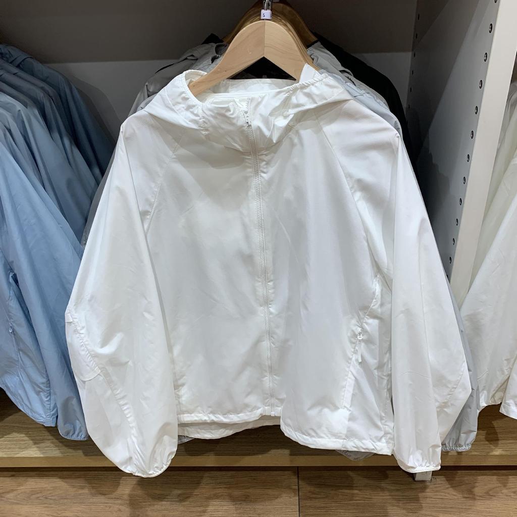 2025 Women's Japanese-Style Lightweight White Hooded Sun-Protective Jacket