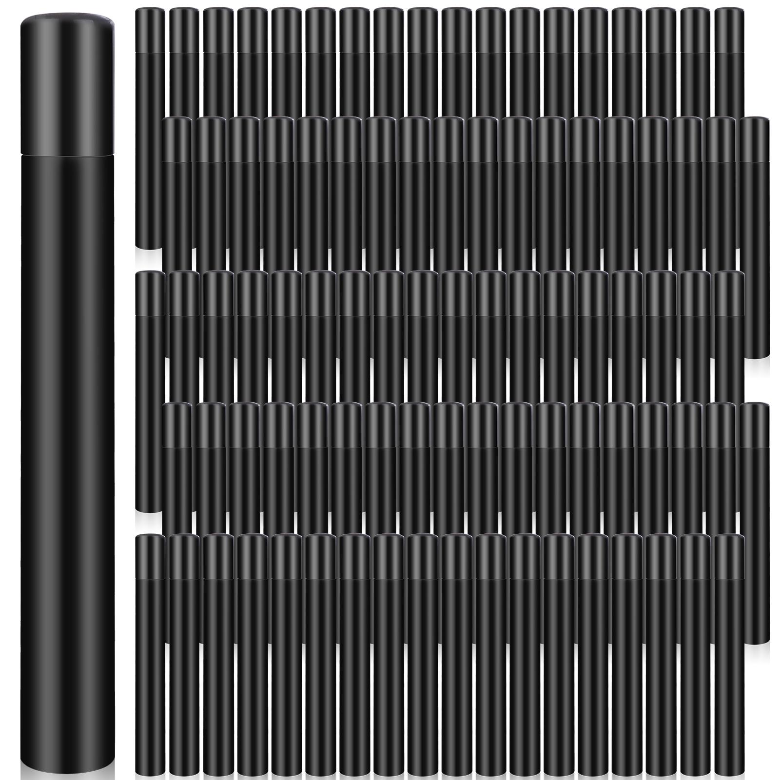 

Obangong 100 шт. 5 мл флаконы с распылителем для духов, пластиковые мини-дорожные многоразовые бутылки, черный пустой контейнер для образцов, портативный дорожный бот