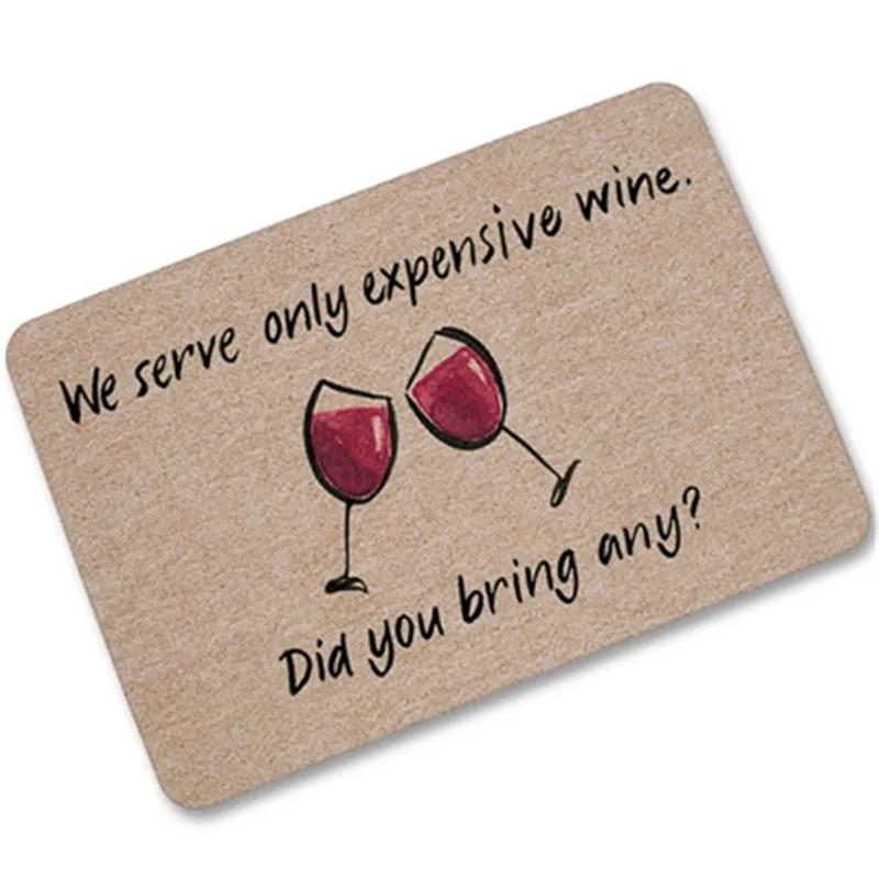 Humorous Funny Doormat Saying Quotes If You Forgot The Wine Go Home Floor Mats Non-slip Kitchen Rugs Bathroom Christmas Gift