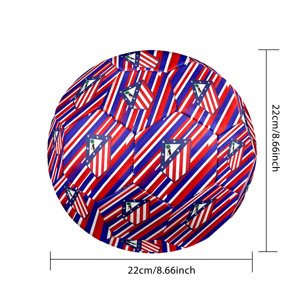 Pallone da Calcetto Indoor Club Atlético de Madrid Colorato Per Tutte le Età Cucito a Macchina PVC Pronto per la Competizione Resistente Alto Rimbalzo
