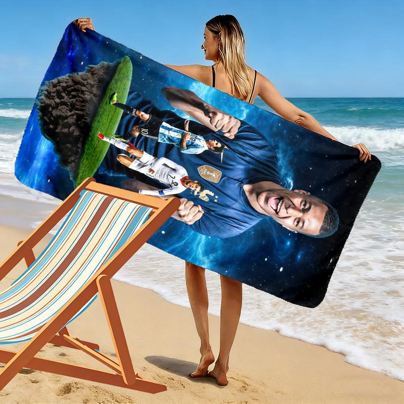 Cristiano Ronaldo: Asciugamano da spiaggia Legend Football Portatile per viaggi Campeggio all'aperto Asciugamano da bagno ad asciugatura rapida Assorbente Asciugamano da piscina all'aperto