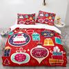 Christmas themed Santa Claus 2/3 piece bedroom set,Children'sGift Teenagers adulte Microfibre double bed Duvet Cover