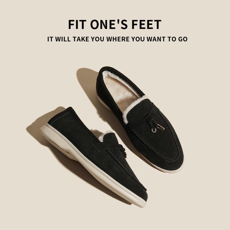 Women's British Style Retro Leather Loafers - Slip-on Moccasins, Plus Size, Flat, Casual.