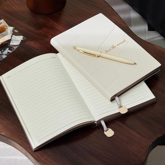 Faux Leather Cover Notebook Smooth Writing Office Notebook Waterproof Writing Diary Personal Use Notepad